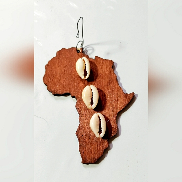 HAPPY HOLIDAYS New (2) Africentric Ornaments! ~Africa, ANKH~ Handcrafted Wood. - Picture 2 of 6